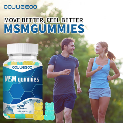 OOUUEEOO MSM 2000mg – Joint Support, Hair, Skin & Nails Gummies (Sulfur) – Blueberry Pineapple