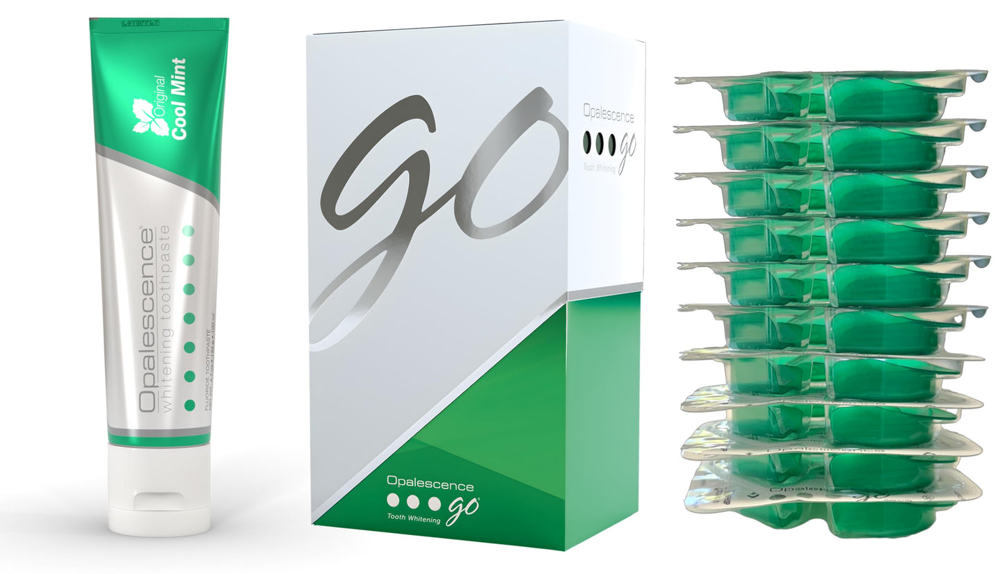 Opalescence Whitening Bundle: Go 15% Trays + Mint Toothpaste (5194-5166)
