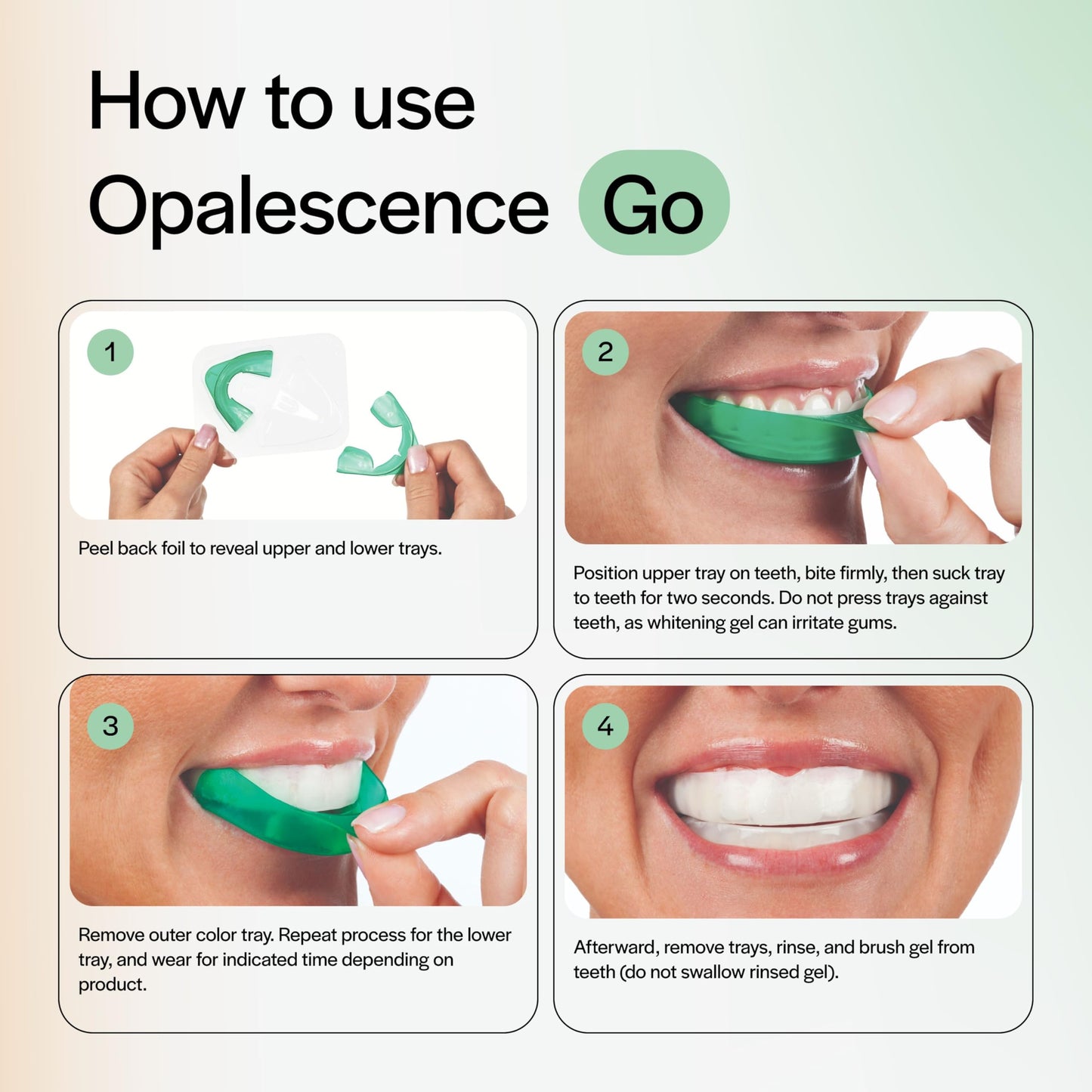 Opalescence GO 15 Whitening Bundle | 7 Treatments | Prefilled Trays + Travel Sensitive Toothpaste Mint