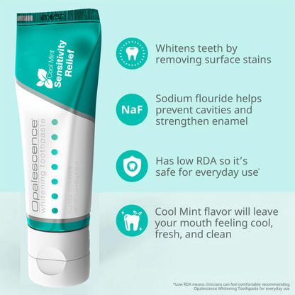 Opalescence GO 15 Whitening Bundle | 7 Treatments | Prefilled Trays + Travel Sensitive Toothpaste Mint