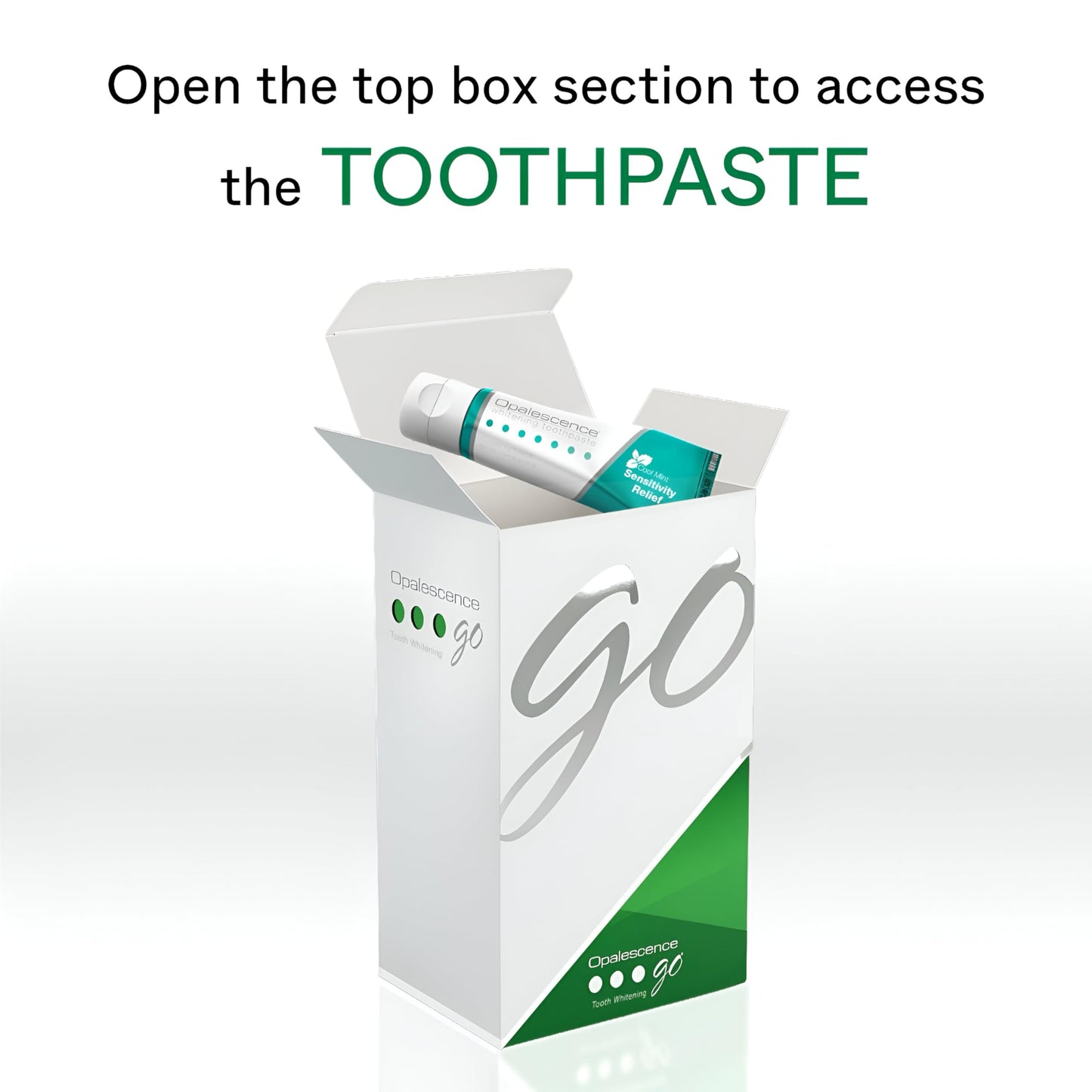 Opalescence GO 15 Whitening Bundle | 7 Treatments | Prefilled Trays + Travel Sensitive Toothpaste Mint