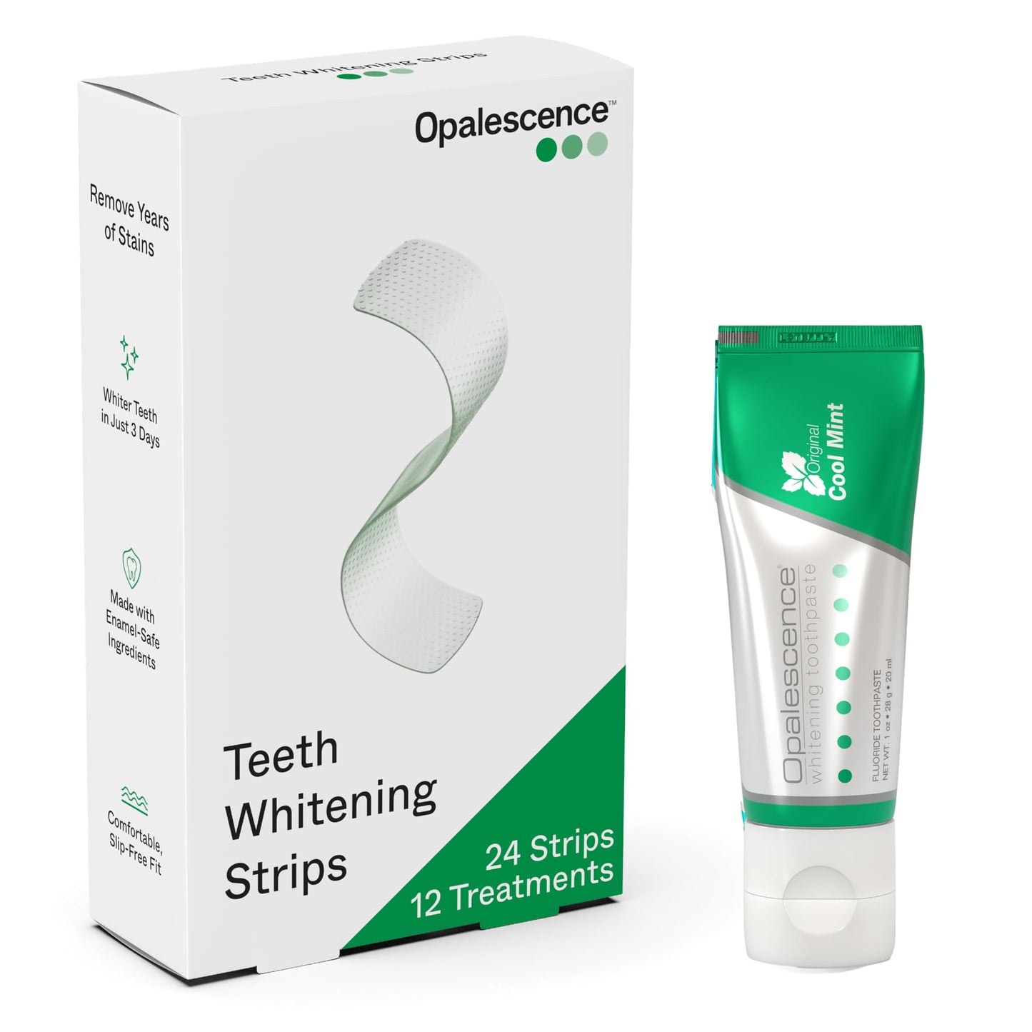 Opalescence Go Teeth Whitening Strips – 12 Treatments, Enamel Safe + 1oz Toothpaste