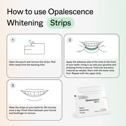 Opalescence Teeth Whitening Strips – 12 Treatments, 10% Hydrogen Peroxide, Enamel Safe
