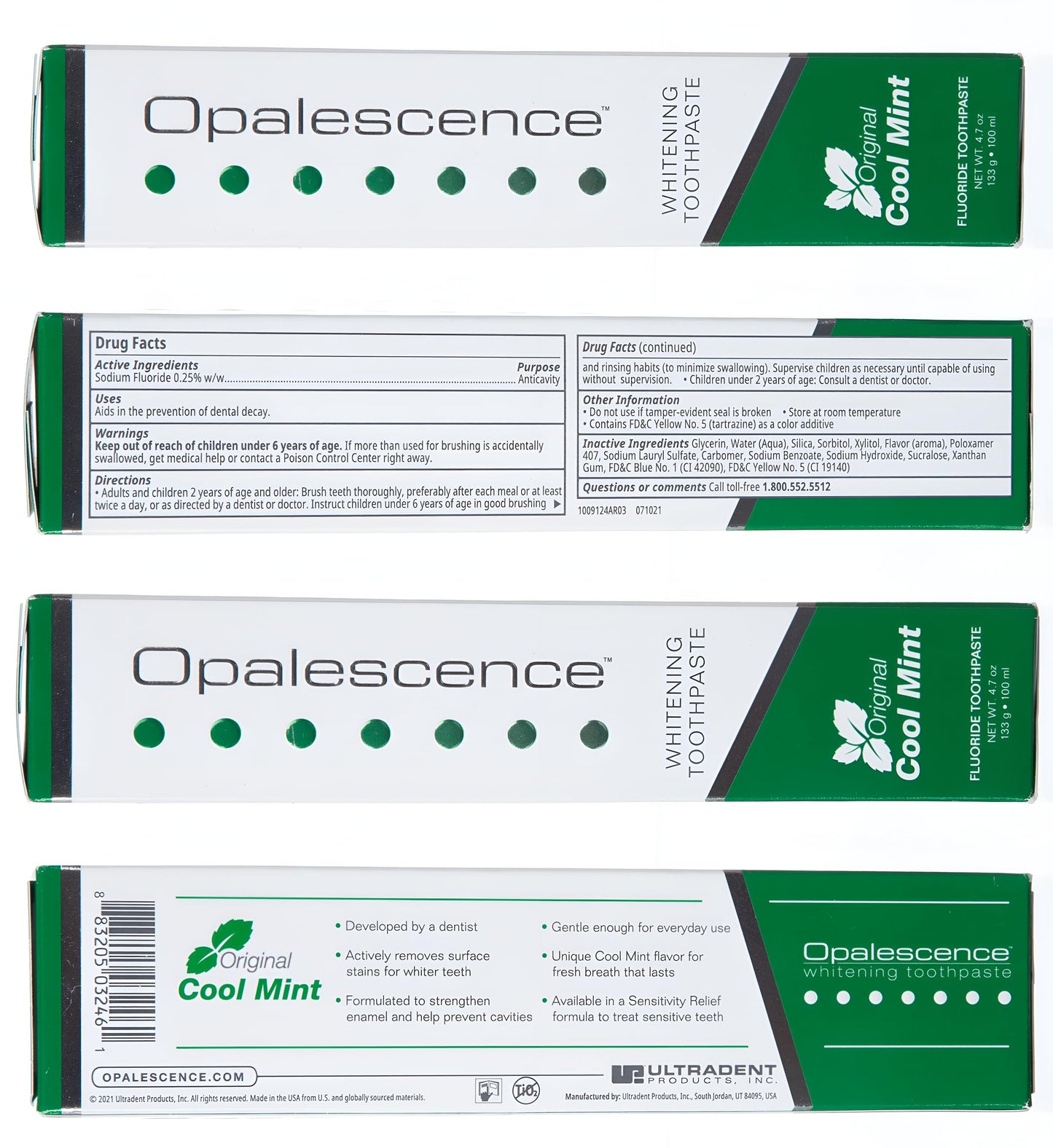 Opalescence Whitening Toothpaste - Pack of 12 (4.7 oz) Cool Mint