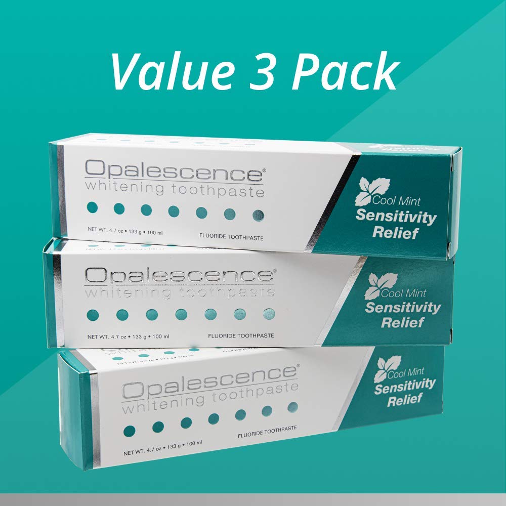 Opalescence Whitening Toothpaste for Sensitive Teeth - Mint Flavor, Gluten Free - 3 Pack