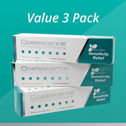 Opalescence Whitening Toothpaste for Sensitive Teeth - Mint Flavor, Gluten Free - 3 Pack