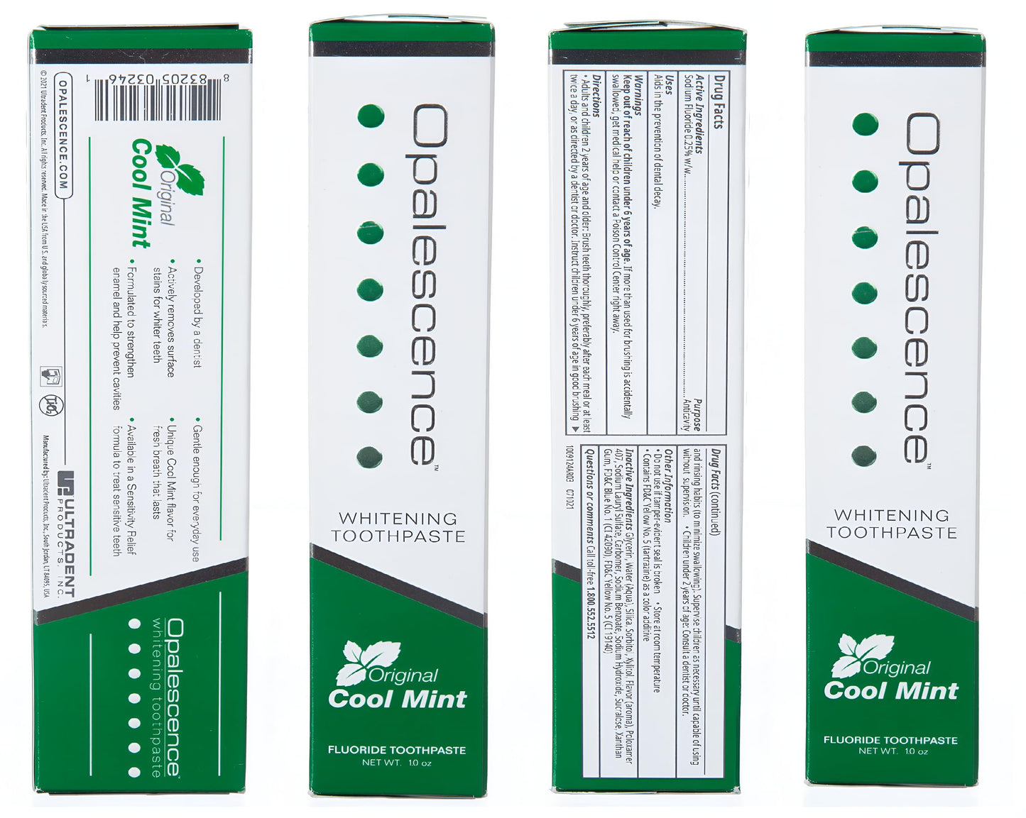 Opalescence Toothpaste Pack of 2 – Cool Mint (4.7 oz) by Ultradent | TP-5166-2