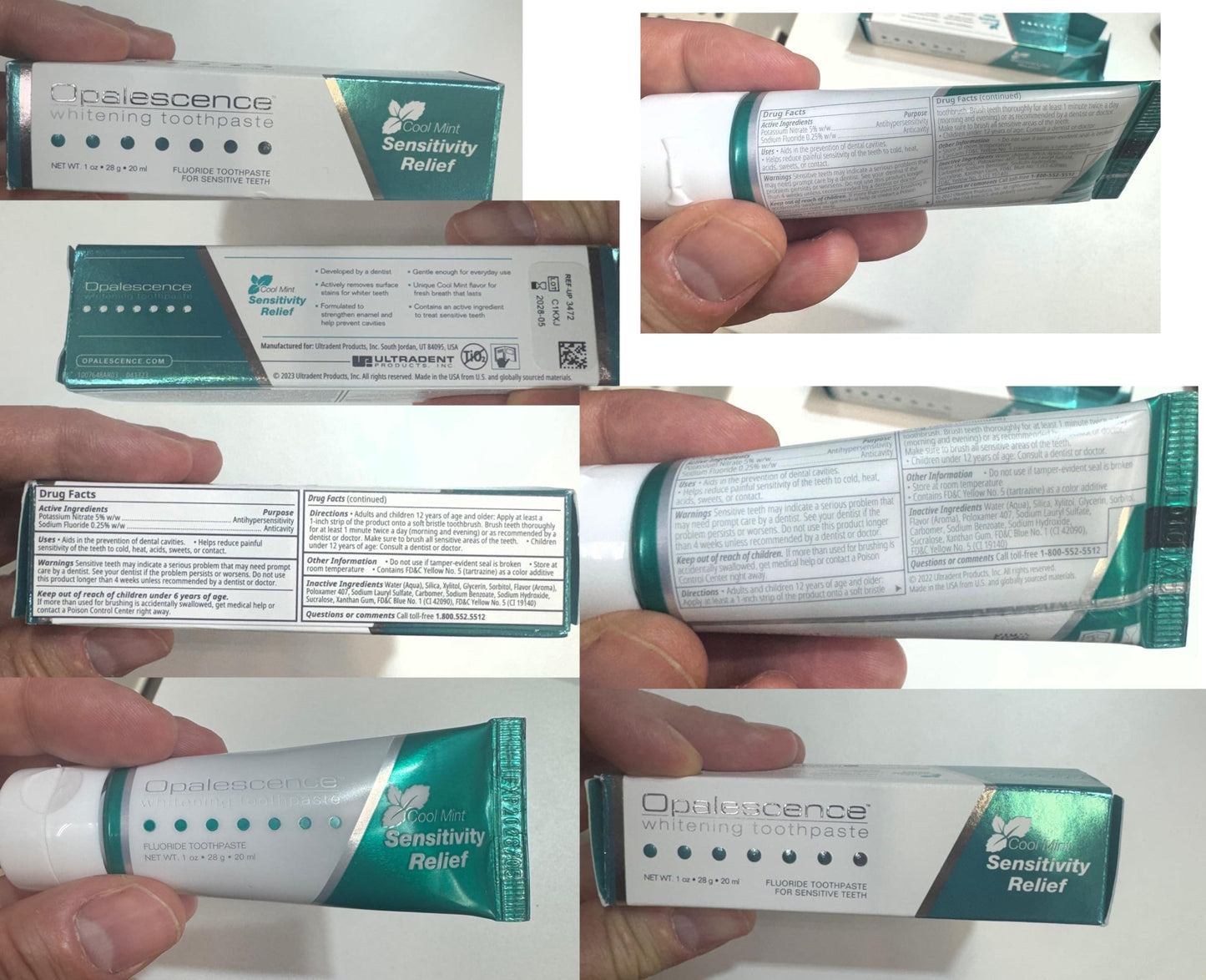 Opalescence Sensitive Whitening Toothpaste – Travel Size 1 oz (6 Pack) Mint
