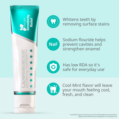 Opalescence Whitening Toothpaste for Sensitive Teeth (2 Pack) - Mint, Gluten Free | TP-5167-2