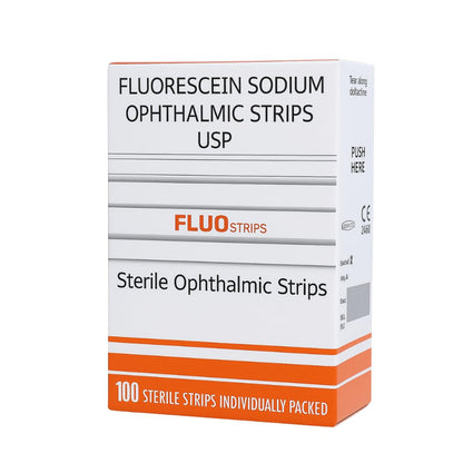 Ophthalmic Fluo Touch Strips - 100 Strips | CE Certified