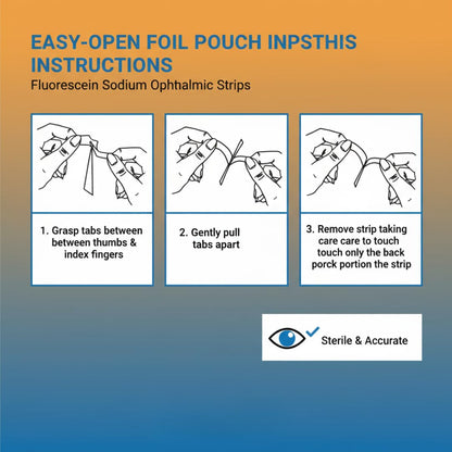 Ophthalmic Fluo Touch Strips - 100 Strips | CE Certified
