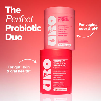 O Positiv URO Women’s Probiotic – All-in-One Probiotic for Vaginal, Gut, Skin & Oral Health | 20B+ CFUs | 30 Capsules | Non-GMO, Vegan, Gluten-Free