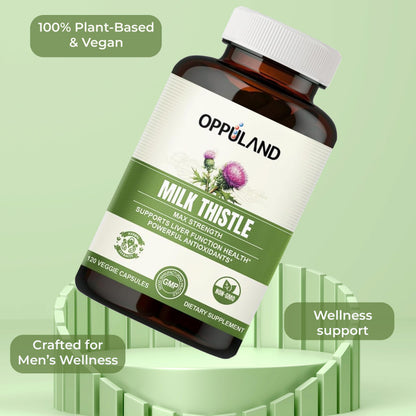 Oppuland Milk Thistle Capsules – 250mg Liver Detox & Liver Health Support | 120 Day Supply