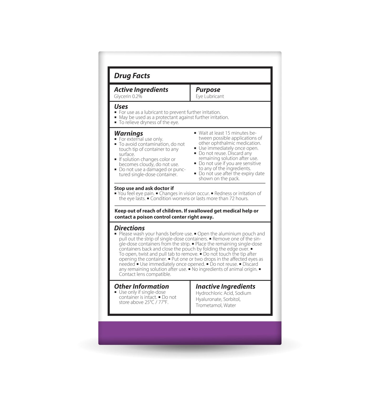 Optase Dry Eye Intense Drops – Preservative-Free, Contact Lens Compatible | 30 Single-Dose Vials