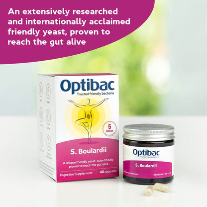 OptiBac Probiotics Saccharomyces boulardii – 16 Capsules | Probiotic Supplement