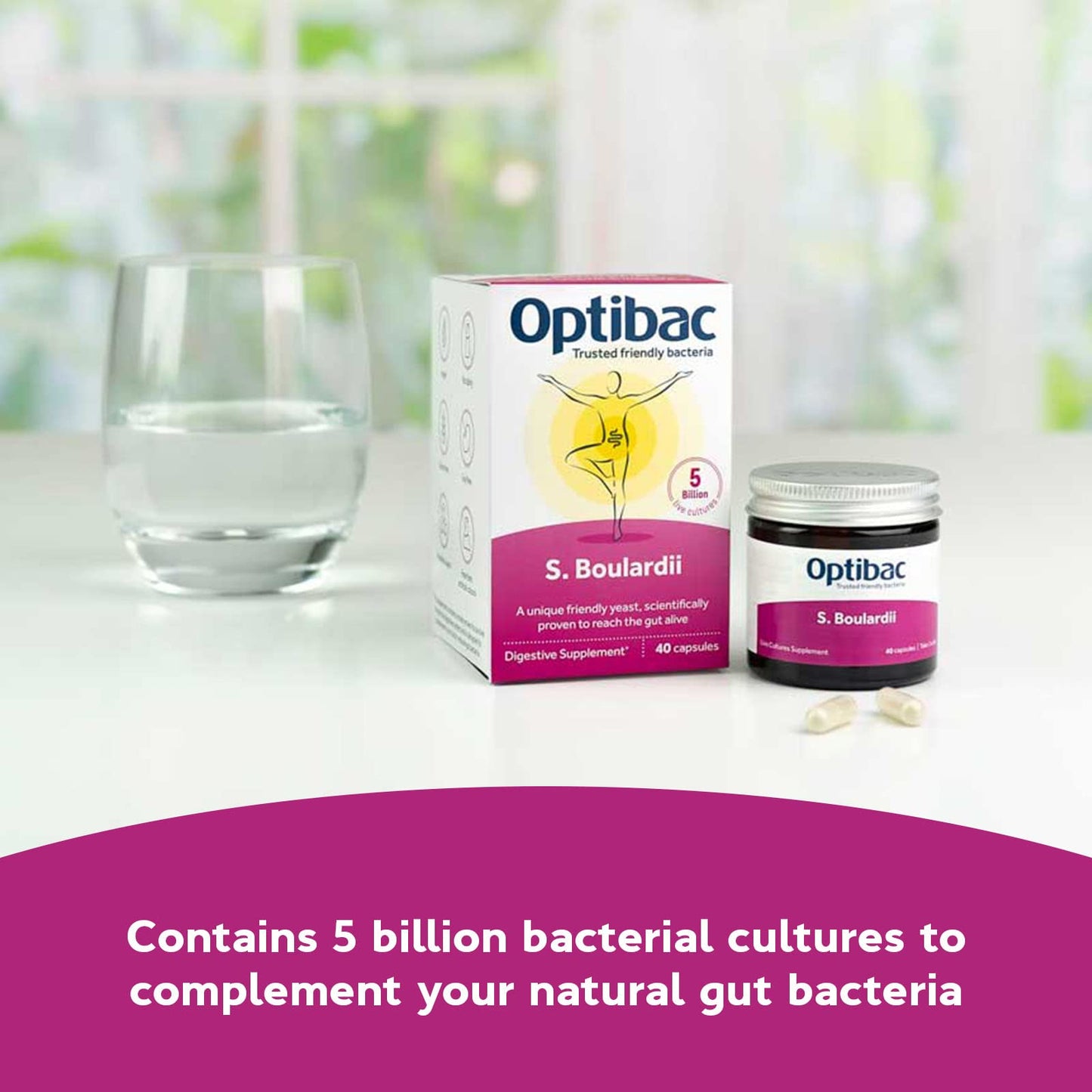OptiBac Probiotics Saccharomyces boulardii – 16 Capsules | Probiotic Supplement