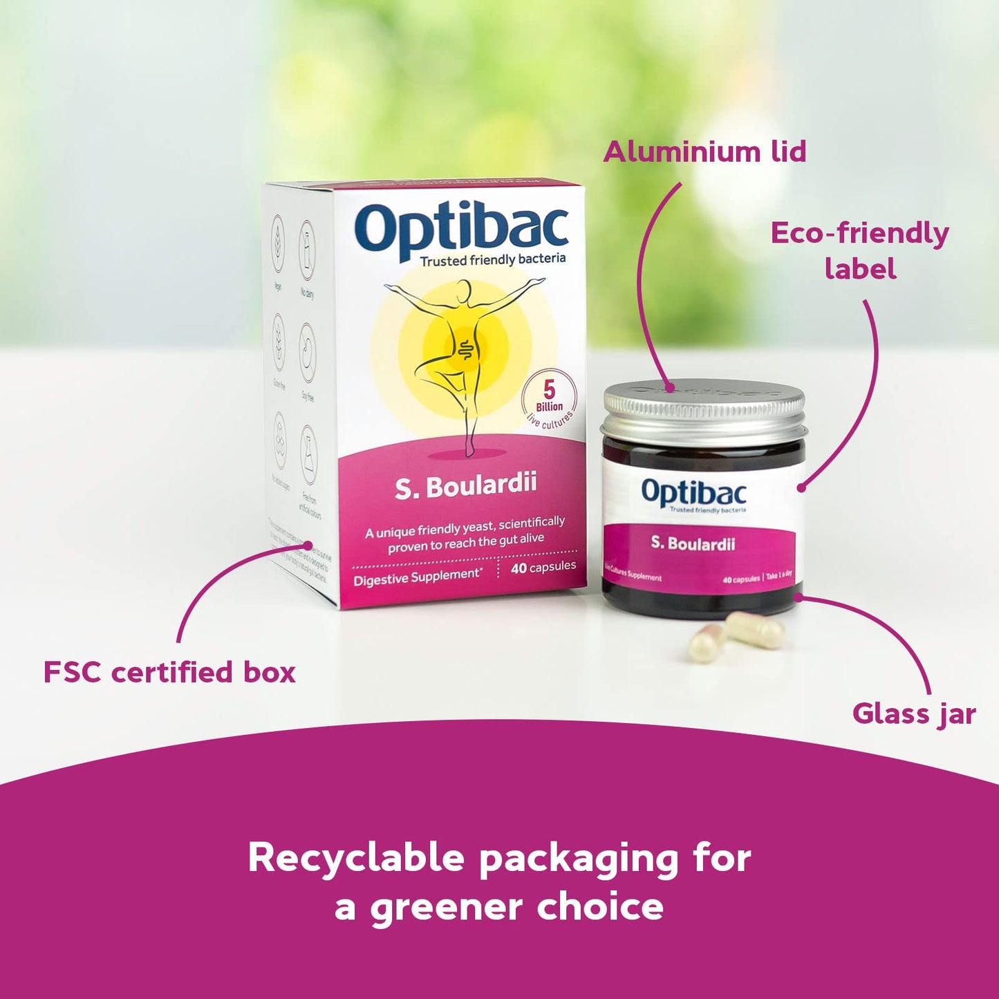 OptiBac Probiotics Saccharomyces boulardii – 16 Capsules | Probiotic Supplement