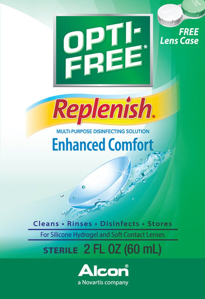 OPTI-FREE Replenish Multi-Purpose Disinfecting Contact Lens Solution – 2 oz (Pack of 6)
