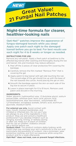 Opti-Nail Fungal Nail Renewal Patches – 21 Night-Time Patches for Better-Looking Nails