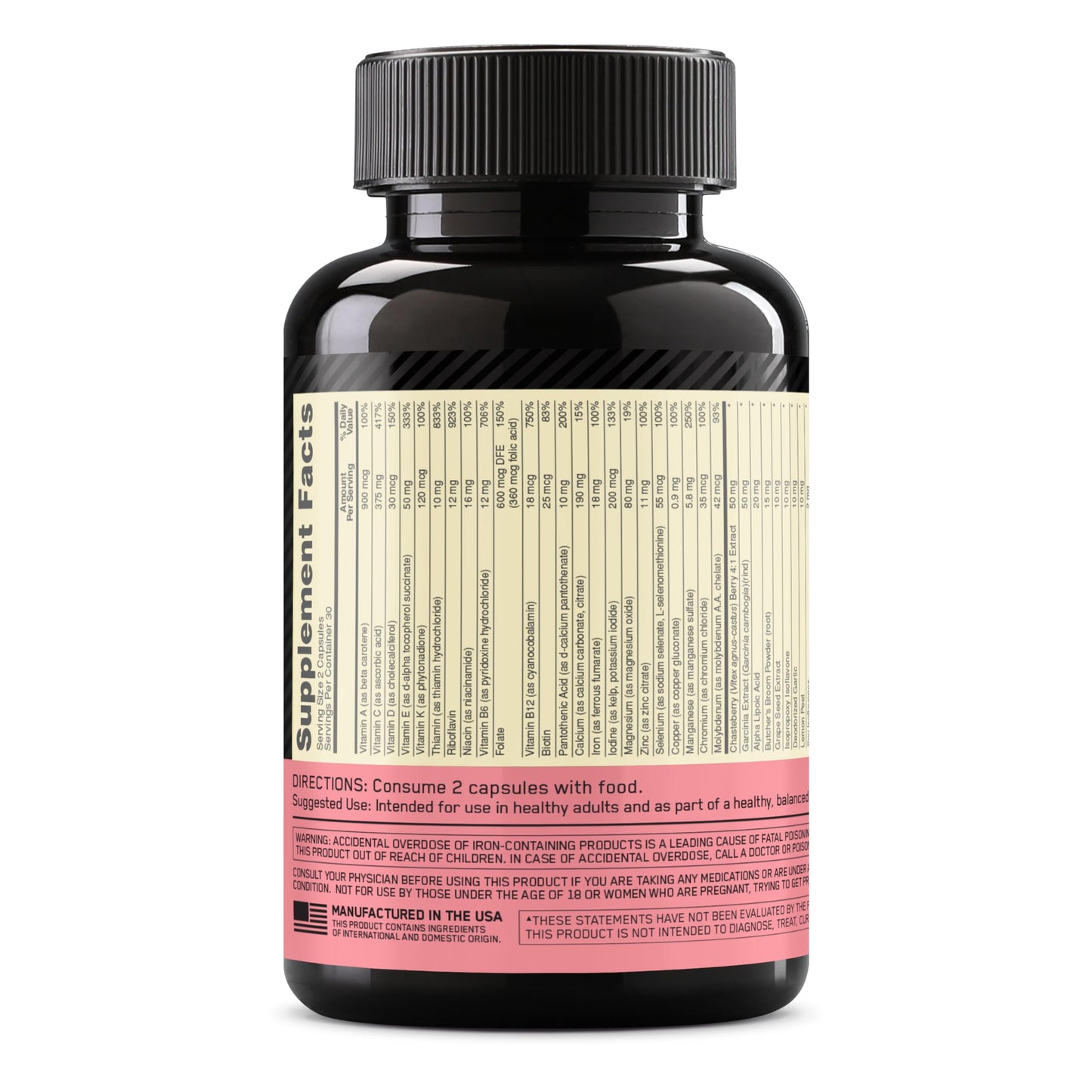 Optimum Nutrition Opti-Women Daily Multivitamin for Women | Immune Support with Iron | 60 Count (Packaging May Vary)