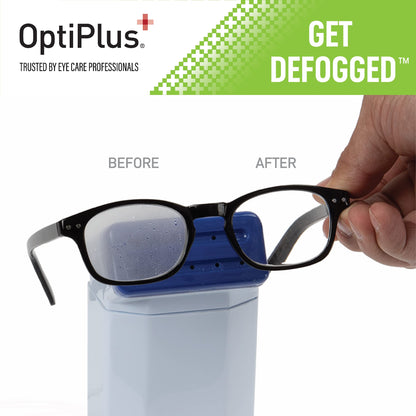 OptiPlus Anti Fog Cloth for Eyeglasses, Goggles, and Shields | Premium Reusable Anti-Fog Treatment | 10 Cloths 1000 uses | Anti-Fog for All Lenses - 10 Pack
