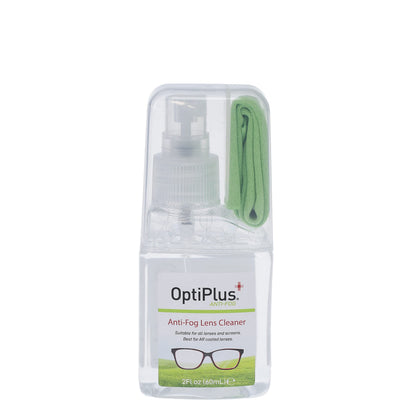 OptiPlus Anti-Fog Lens Cleaning Spray Kit – 2oz with Microfiber Cloth for Glasses, Screens & More | Hilco Vision