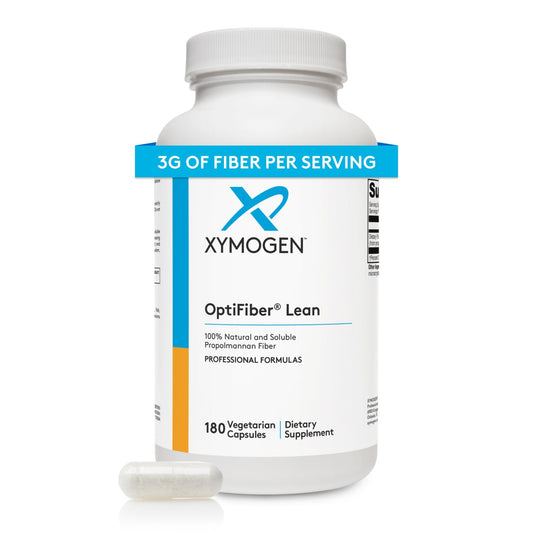 XYMOGEN OptiFiber Lean: Daily Soluble Propolmannan Fiber for Digestion & Satiety (120 Capsules) BritishVita | Premium UK Vitamins & Wellness Supplements