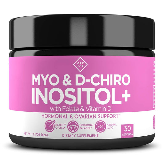 Optify Myo-Inositol & D-Chiro Inositol Supplement Powder for Women – 40:1 Ratio + Folate & Vitamin D – 30-Day Supply BritishVita | Premium UK Vitamins & Wellness Supplements