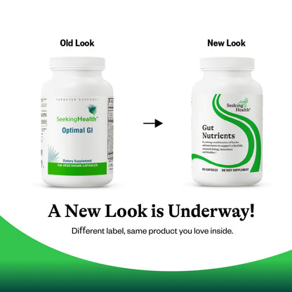 Optimal GI Glutamine-Free Supplement | Digestive and Gastrointestinal Support | Seeking Health | 150 Capsules | 30 Servings