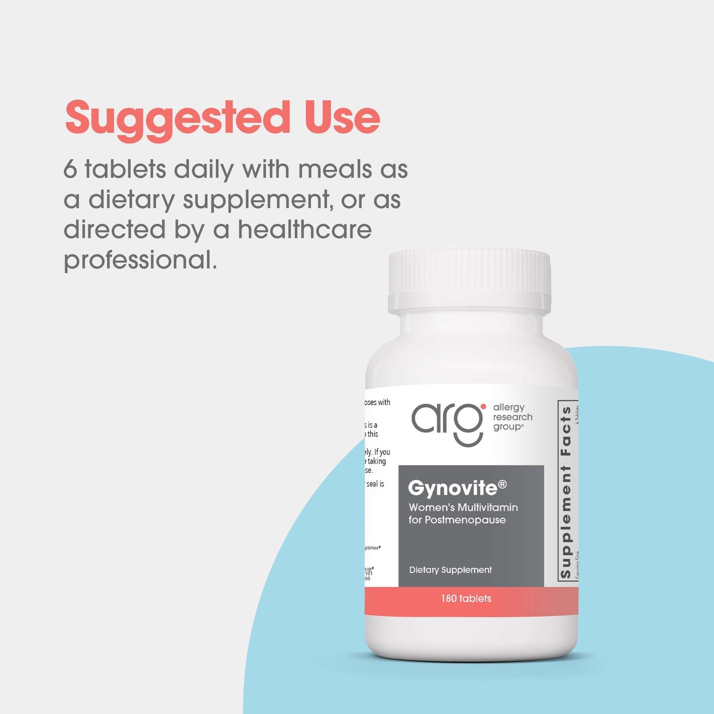 Optimox Gynovite - Menopause Supplements for Women | Postmenopause Support - 180 Tablets
