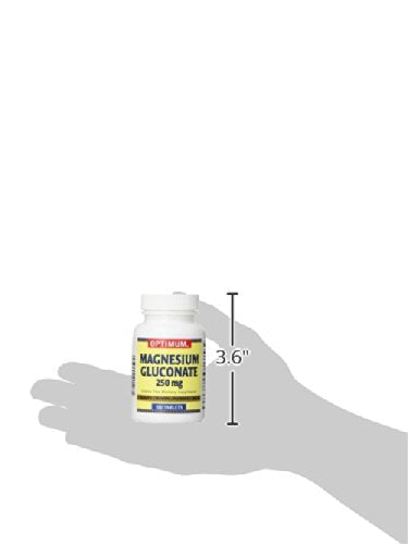 Optimum Magnesium Gluconate Tablets, 250 Mg, 100 Count