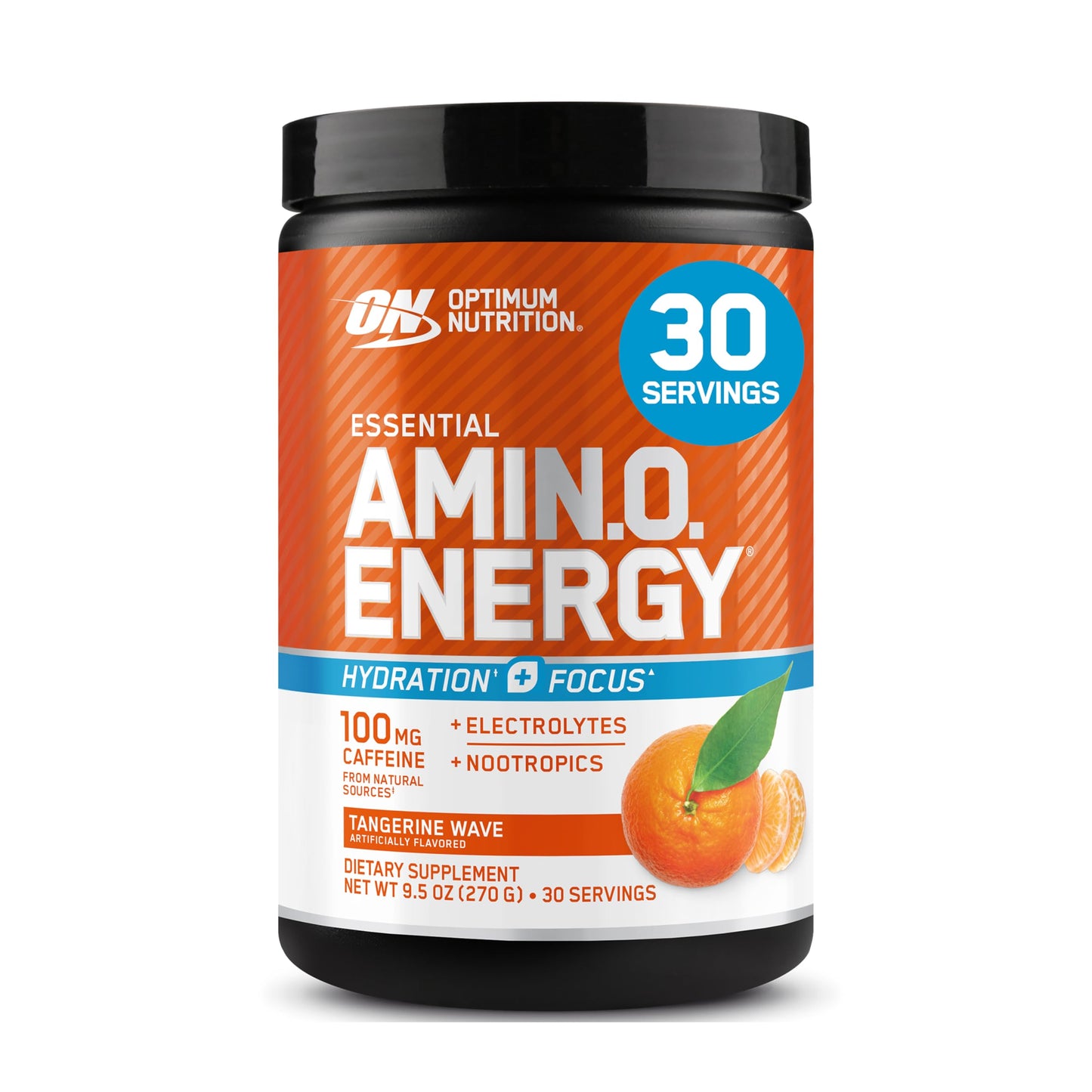 Optimum Nutrition Amino Energy + Electrolytes Powder – Tangerine Wave, 30 Servings