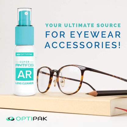 OPTIPAK Anti Fog Lens Cleaner Kit – 2oz Spray + Microfiber Cloth (2 Piece Set)
