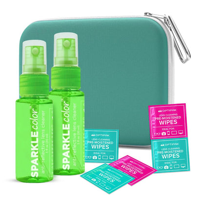 OPTIPAK Sparkle Anti-Reflective Safe Lens Cleaner Kit – 8-Piece Set