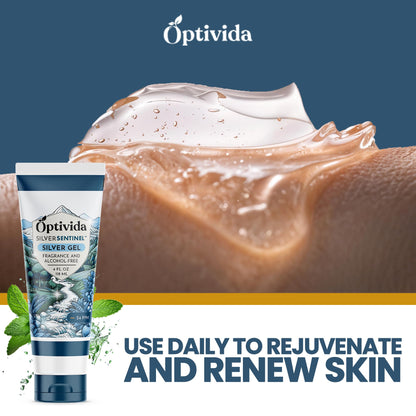 OPTIVIDA Colloidal Silver Gel for Wound Care – Unscented Nano-Silver Topical Gel (4 oz)