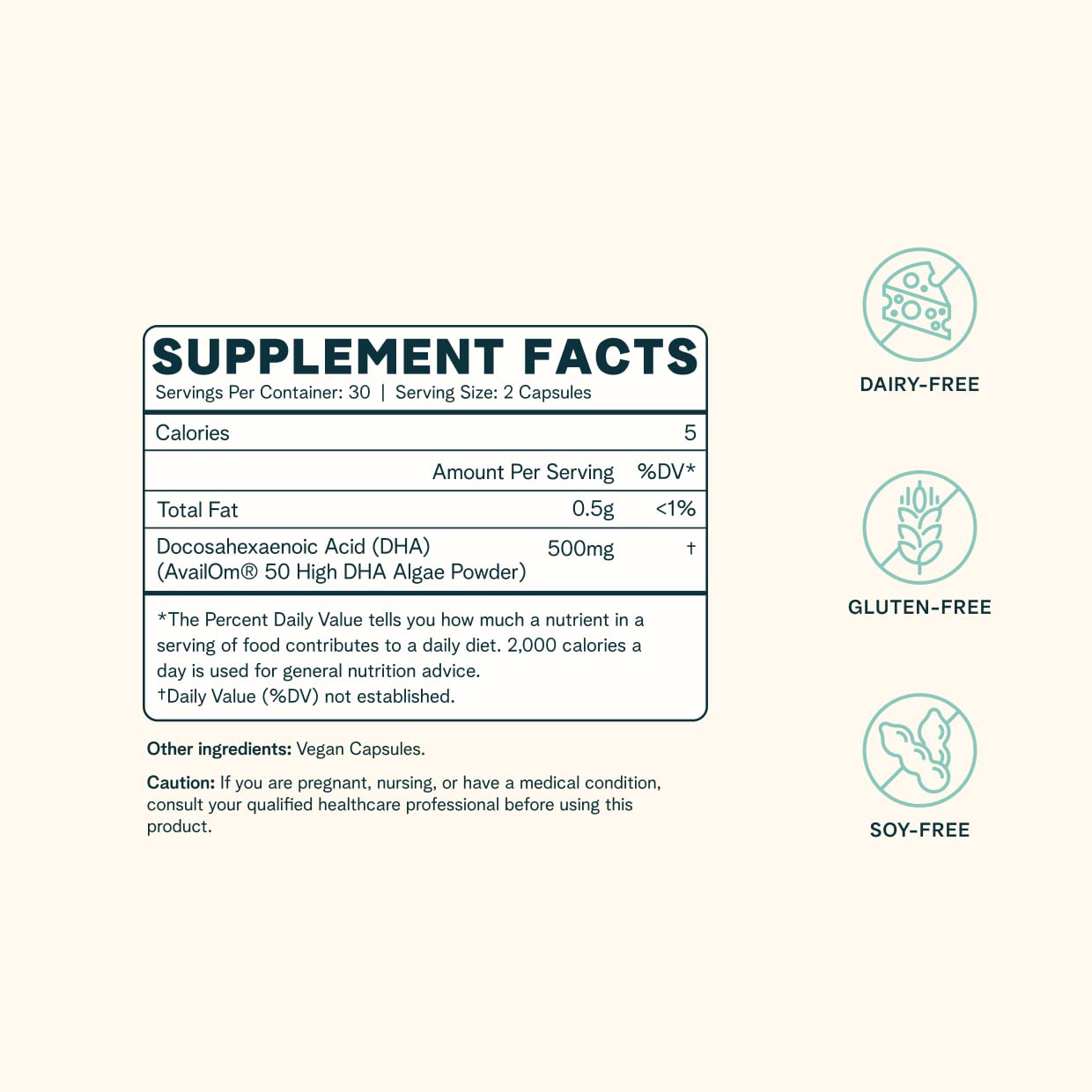 Ora Organic Vegan Omega-3 DHA 500mg – Algae-Sourced | Brain, Eye & Heart Health | 60 Capsules