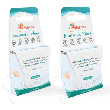 OraWellness Fantastic Floss | Hydroxyapatite Waxed Dental Floss – Pack of 2