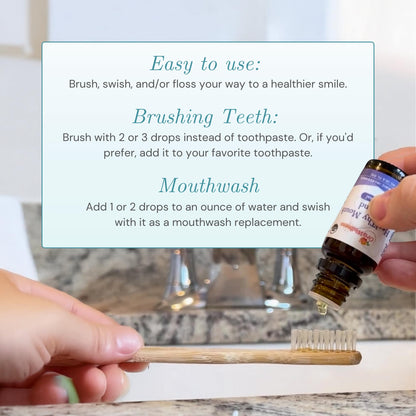 OraWellness Healthy Mouth Blend Organic Tooth Oil - Fluoride Free, Made in USA | Natural Mouthwash & Toothpaste Alternative (Pack of 3)