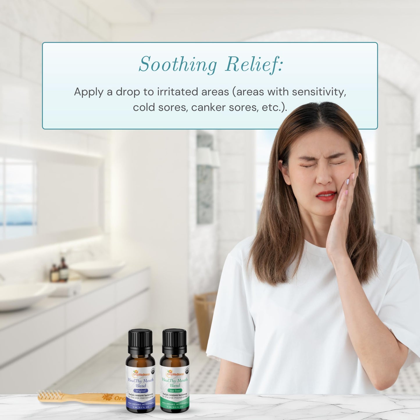 OraWellness Healthy Mouth Blend Organic Tooth Oil - Fluoride Free, Made in USA | Natural Mouthwash & Toothpaste Alternative (Pack of 3)