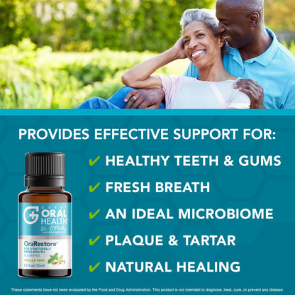 OraRestore Bad Breath Treatment for Adults – Halitosis, Dentist Formulated Mouthwash Concentrate 15ml