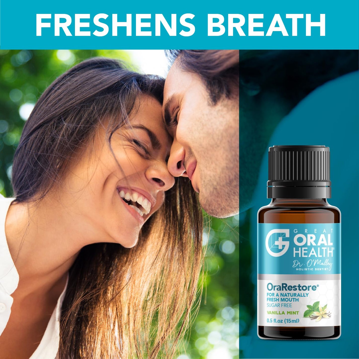 OraRestore Bad Breath Treatment for Adults – Halitosis, Dentist Formulated Mouthwash Concentrate 15ml