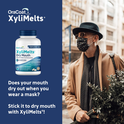Oracoat XyliMelts Dry Mouth Discs – 230 Count, Sugar-Free Xylitol, 8-Hour Relief