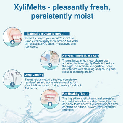 Oracoat XyliMelts – Dry Mouth Relief Discs with Xylitol (8-Hour Moisture), 100 Count