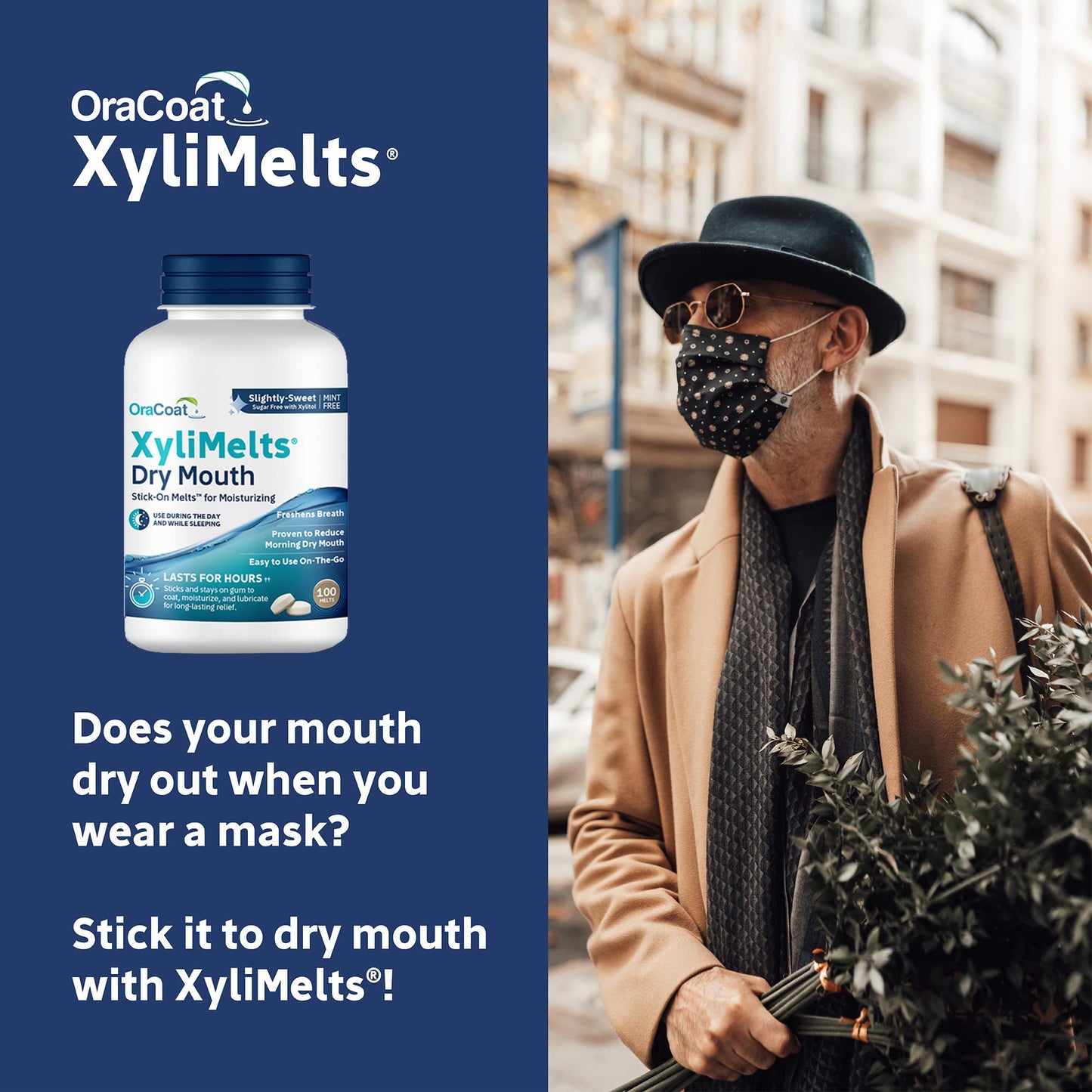 Oracoat XyliMelts – Dry Mouth Relief Discs with Xylitol (8-Hour Moisture), 100 Count