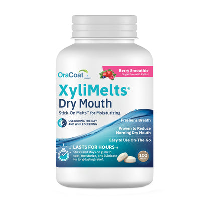 Oracoat XyliMelts – Dry Mouth Relief Discs (Berry Smoothie) – 8-Hour Relief, 100 Count