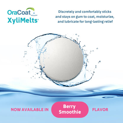 Oracoat XyliMelts – Dry Mouth Relief Discs (Berry Smoothie) – 8-Hour Relief, 100 Count