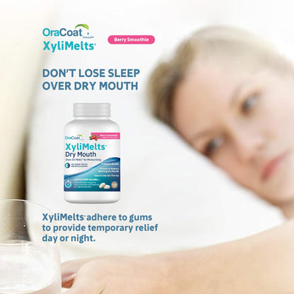 Oracoat XyliMelts – Dry Mouth Relief Discs (Berry Smoothie) – 8-Hour Relief, 100 Count