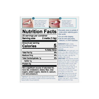 OraCoat XyliMelts Dry Mouth Relief – Mint-Free & Acacia Gum-Free, Xylitol, 40 Count