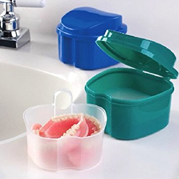 ORAfix Complete Care Premium Denture Bath – No Mess, No Spill Strainer