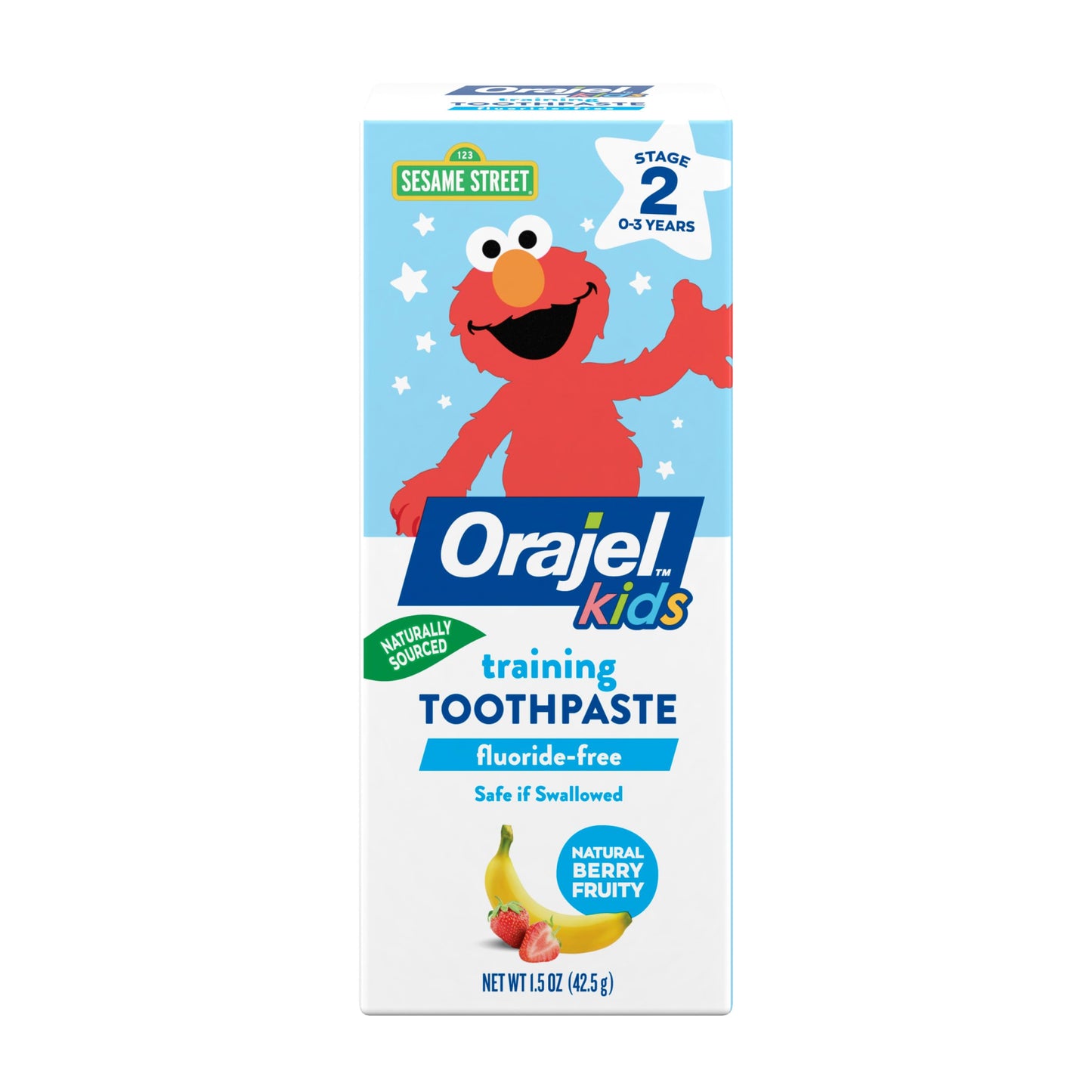 Orajel Kids Elmo Fluoride-Free Training Toothpaste 1.5oz | Pediatrician Recommended